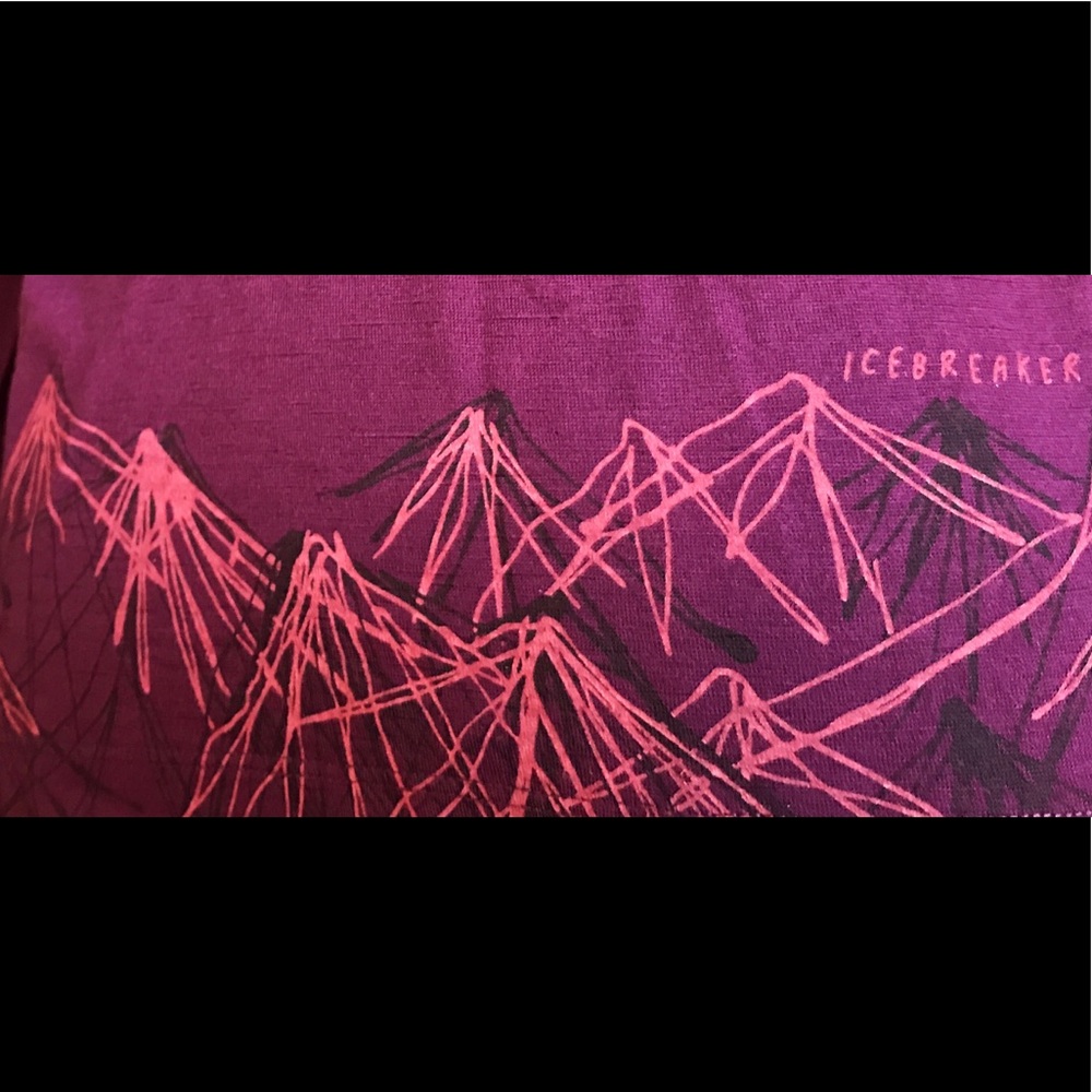 Icebreaker Womens Merino Wool Graphic Crew Top - Picture 2 of 2
